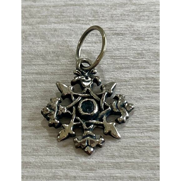 Love Heals Blue Zircon DECEMBER Birthstone Round White Bronze Charm LH93 - Picture 2 of 8